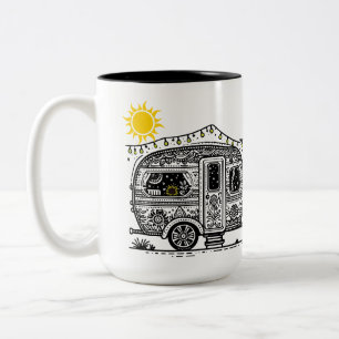 Retro Bloom Camper Mug