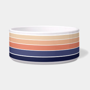 Retro Blue and Peach Striped Dog/Cat
