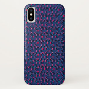 Retro blue and pink pattern Case-Mate iPhone case