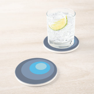 Retro Blue Circles Coaster