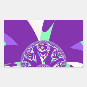 Retro Blue Cyan Kaleidoscope Art Print Sticker