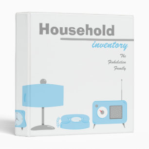 Retro Blue Electronics Binder