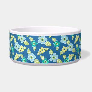 Retro Blue Flowers Pattern