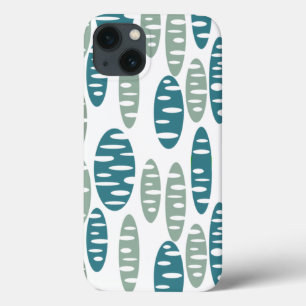 Retro Blue Holey Ovals  iPhone 13 Case