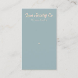 Retro Blue Minimal 1 Pin Jewellery Business Card