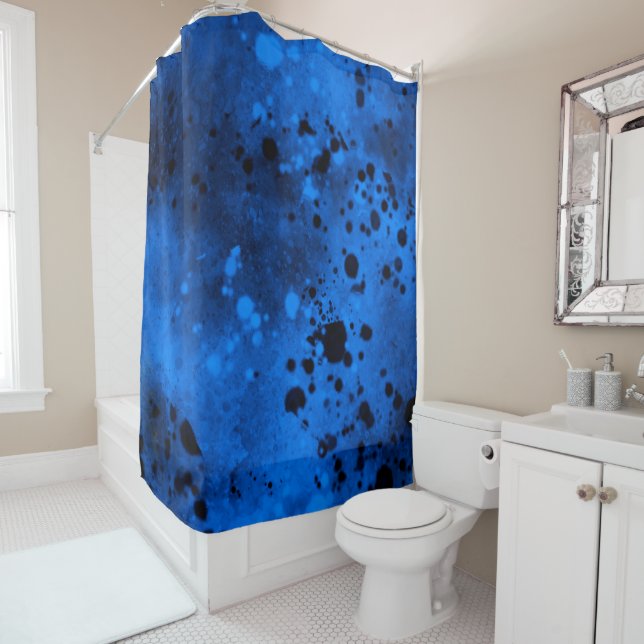 Retro Blue Paint Splatter  (In Situ)