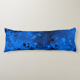 Retro Blue Paint Splatter Body cushion