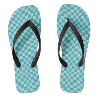 Retro Blue Pastel Warped Checks Chequered