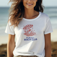 Retro Blue Red Summer Reading Beach Club