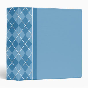 Retro Blue Scrapbook Argyle Binder
