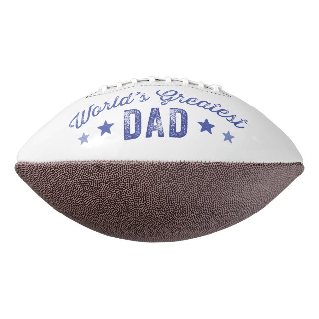 Retro Blue World's Greatest Dad Football (Rotated 270)
