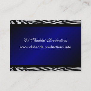 Retro Blue Zebra Business Card