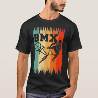 Retro BMX Freestyle Stunt Boys Biking  T-Shirt
