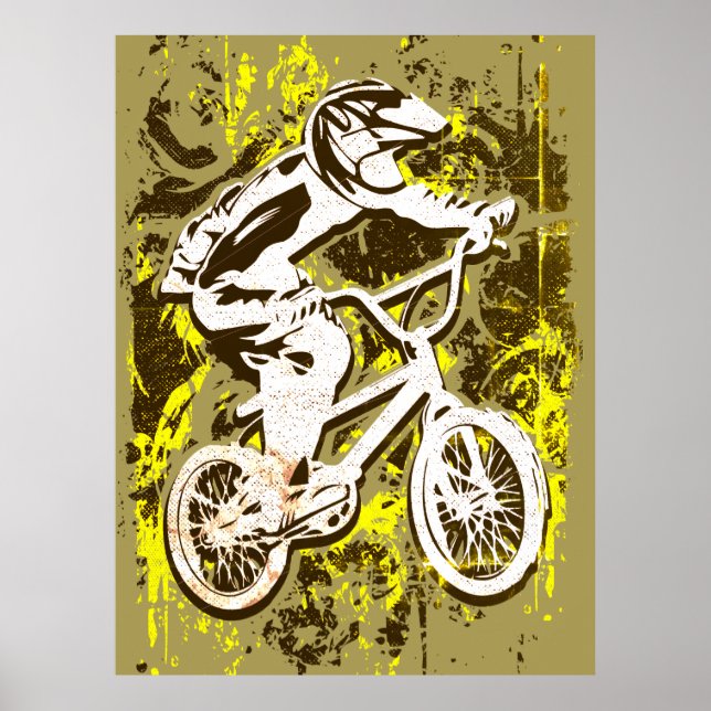 Retro Bmx Racing - Bmx Bike - Bmx Poster Imprimer (Devant)