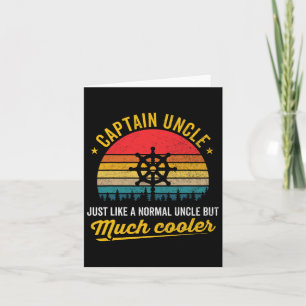 Retro Boat Captain Uncle Sailor Boating Owner Boat Card