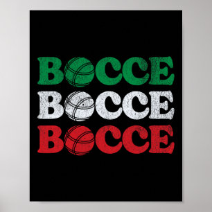 Retro Bocce Ball Lawn Bowling Game Enthusiast Boul Poster