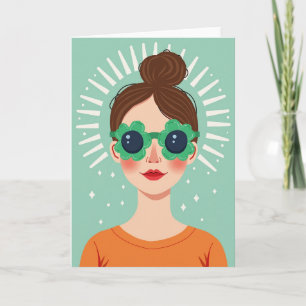 Retro Bohemian Woman Card