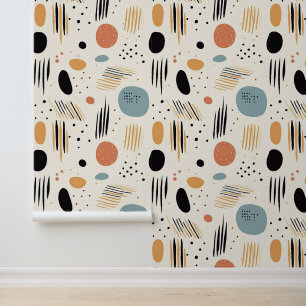 Retro Boho Abstract Modern Collection Wallpaper