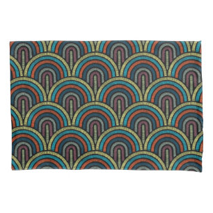 Retro Boho Arc Art Deco Pillow Case