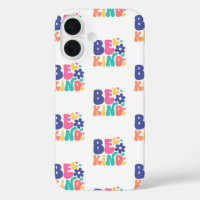 Retro Boho Be Kind – Colourful Groovy Flower Hear