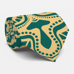 Retro Boho Chic Bohemian Hippie Rosette Mandala Tie