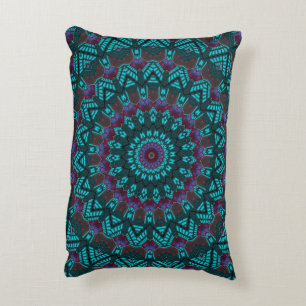 Retro Boho Chic Bohemian Southwestern Mandala  Accent Pillow
