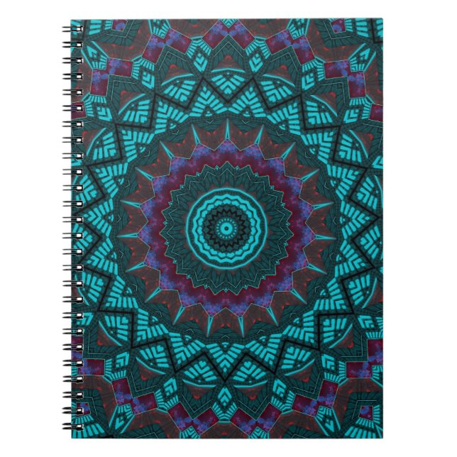Retro Boho Chic Bohemian Southwestern Mandala  Notebook (Front)