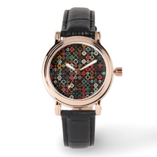 Retro Boho Chic Multicolor Montre Cercle