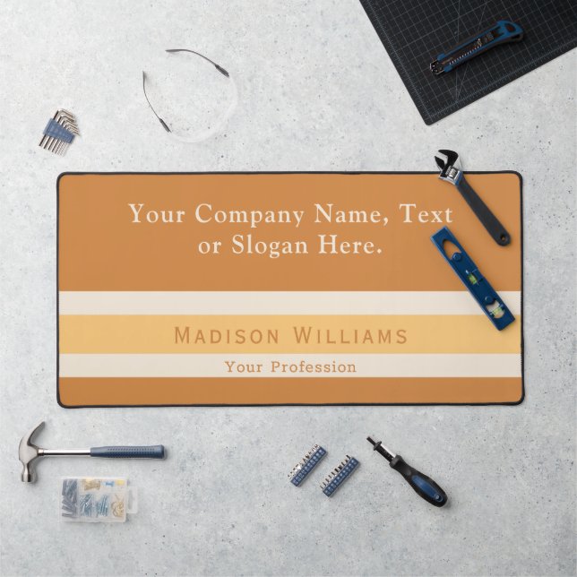 Retro Boho Custom Name Slogan Office or Personal  Desk Mat (Workstation)