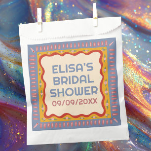 Retro Boho Fun Handmade CUSTOM Bridal Shower  Favour Bag
