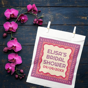 Retro Boho Fun Handmade CUSTOM Bridal Shower  Favour Bag