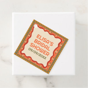 Retro Boho Fun Handmade CUSTOM Bridal Shower  Favour Tags