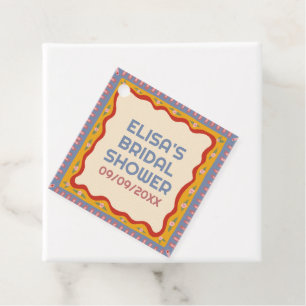 Retro Boho Fun Handmade CUSTOM Bridal Shower Favour Tags