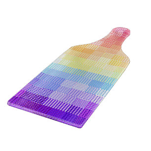 Retro Boho Funky Quirky Xenogender Plaid Pride Cutting Board