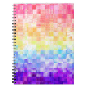 Retro Boho Funky Quirky Xenogender Plaid Pride Notebook