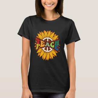 Retro Boho Hippie Vintage Kindness Vibe Teacher Te T-Shirt