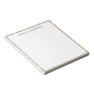 Retro Boho Mandala Flower Pattern Personalized Notepad