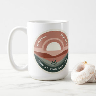 Retro Boho Mindful Moments Sticker - Grow At Your  Coffee Mug
