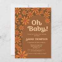 Retro Boho Oh baby Daisy Flower arch baby Shower