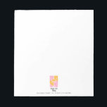 Retro Boho Pink Gold Orange Floral Notepad<br><div class="desc">Boho colourful 70's style retro pink gold orange floral on a notepad tee with retro flourished typography. A 60's and 70's style vibe. Vibrant and pretty.</div>
