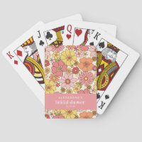 Retro Boho Pink Yellow Floral Bridal Shower Custom