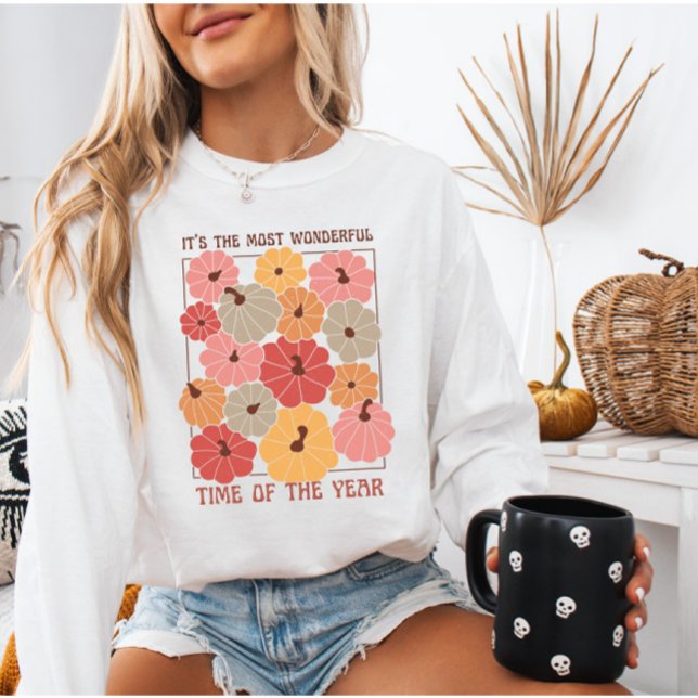 Retro Boho Pumpkins with Fall Quote Sweatshirt (Creator Uploaded)
