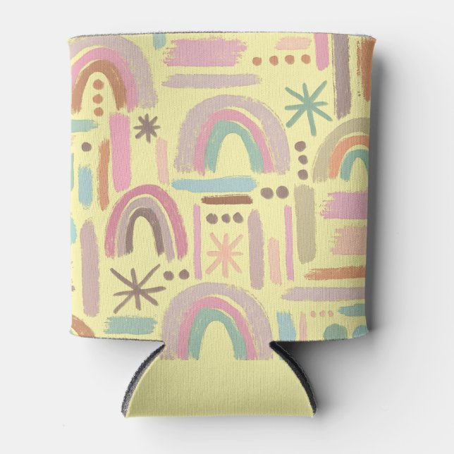 Retro Boho Rainbow Beverage Cooler (Front)