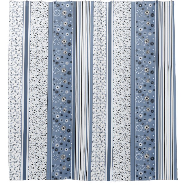 Retro BOHO Stripes Blue (Front)