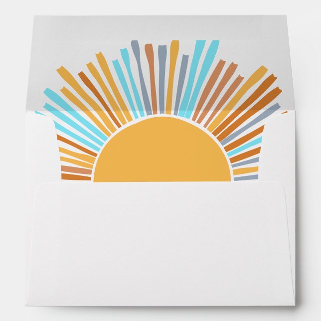 Retro Boho Sun Here Comes The Sun Envelope (Creator Uploaded)