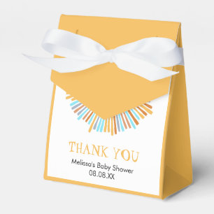 Retro Boho Sun Here Comes The Sun Favor Box