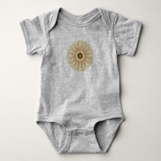 Retro Boho Sunburst Design Baby Bodysuit