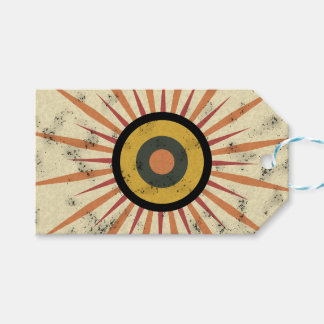 Retro Boho Sunburst Design Gift Tags