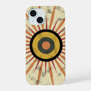 Retro Boho Sunburst Design iPhone 15 Case