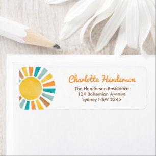 Retro Boho Sunshine Voici Le Baby shower Fils